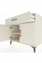 Kronos Commode avec une étagère, un tiroir et deux portes Pierre de lune-Pierres de lune