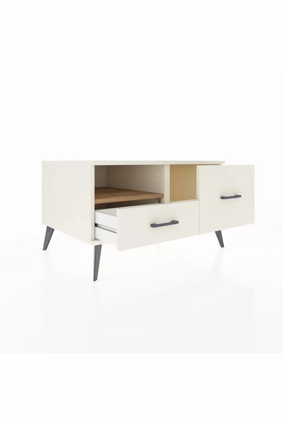Comò Kronos con un ripiano e 2 cassetti Agata-Pino/Agata