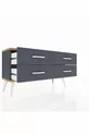 Cassettiera Arges 4 Ripiani Antracite-Pino/Antracite