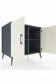 Commode Kronos 2 étagères 2 portes Anthracite-Pierre de lune/Anthracite