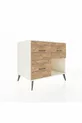 Commode Kronos 3 tiroirs Pierre de lune-Pin