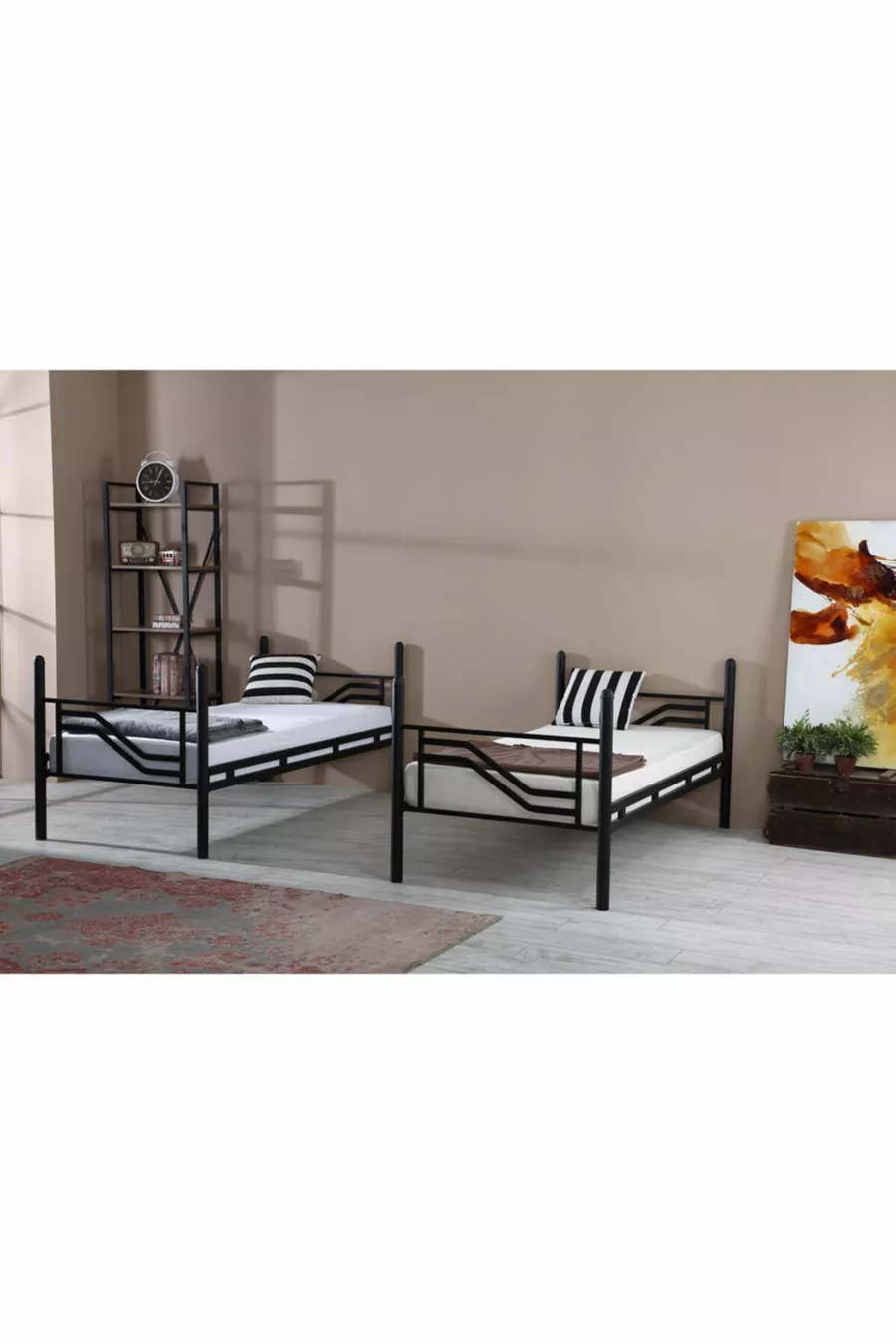 Solid Ranza Jongenskamer Metaal Stapelbed en Bedframe