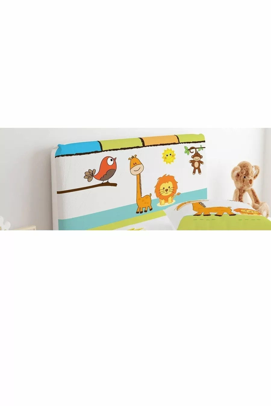 Bettkopfkissenbezug Niedliche Tiere und Giraffe