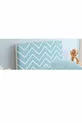 Bed Base Headboard Cover Youth Room Blue Background White Zig Zags