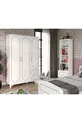 Ensemble de chambre d'adolescent moderne Hayal blanc 4 pièces en MDF de qualité supérieure