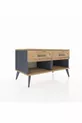 Commode Hyperion 2 tiroirs Anthracite-Sapin