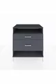 Commode Kronos à une étagère et deux tiroirs Anthracite-Anthracite