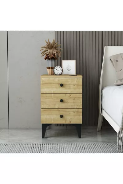 Mobiga Tuana 3-Drawer Nightstand Dresser