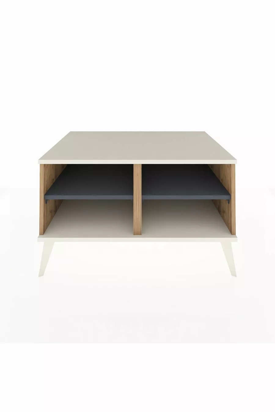 Commode Kronos 2 étagères Pin-Silex/Anthracite