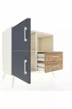 Hyperion Dresser with 2 Shelves, 2 Drawers, 2 Doors Moonstone-Anthracite/Pine