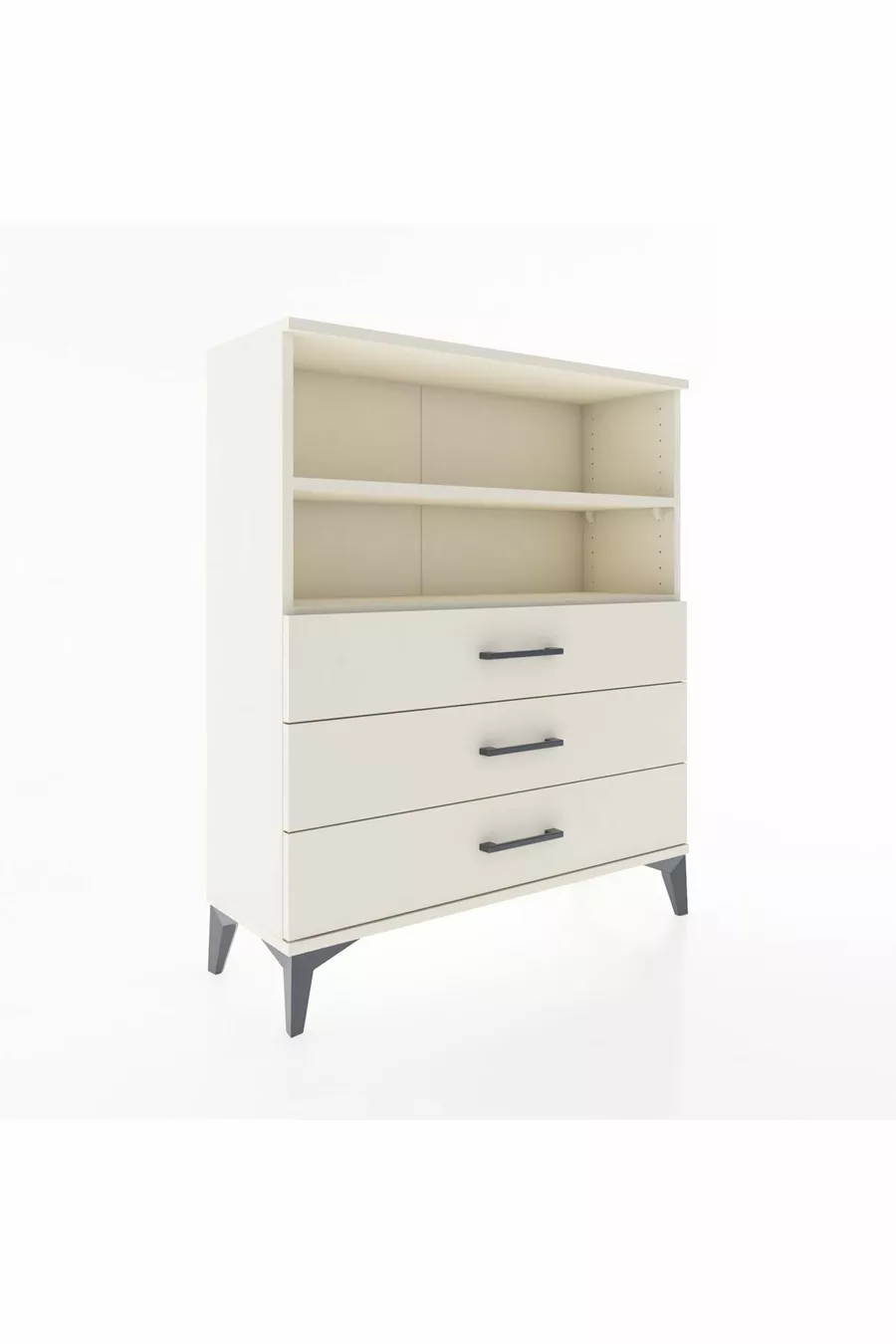 Arges Kommode mit 2 Regalen und 3 Schubladen Mondsichel-Mondsichel