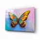 Peinture sur verre papillon