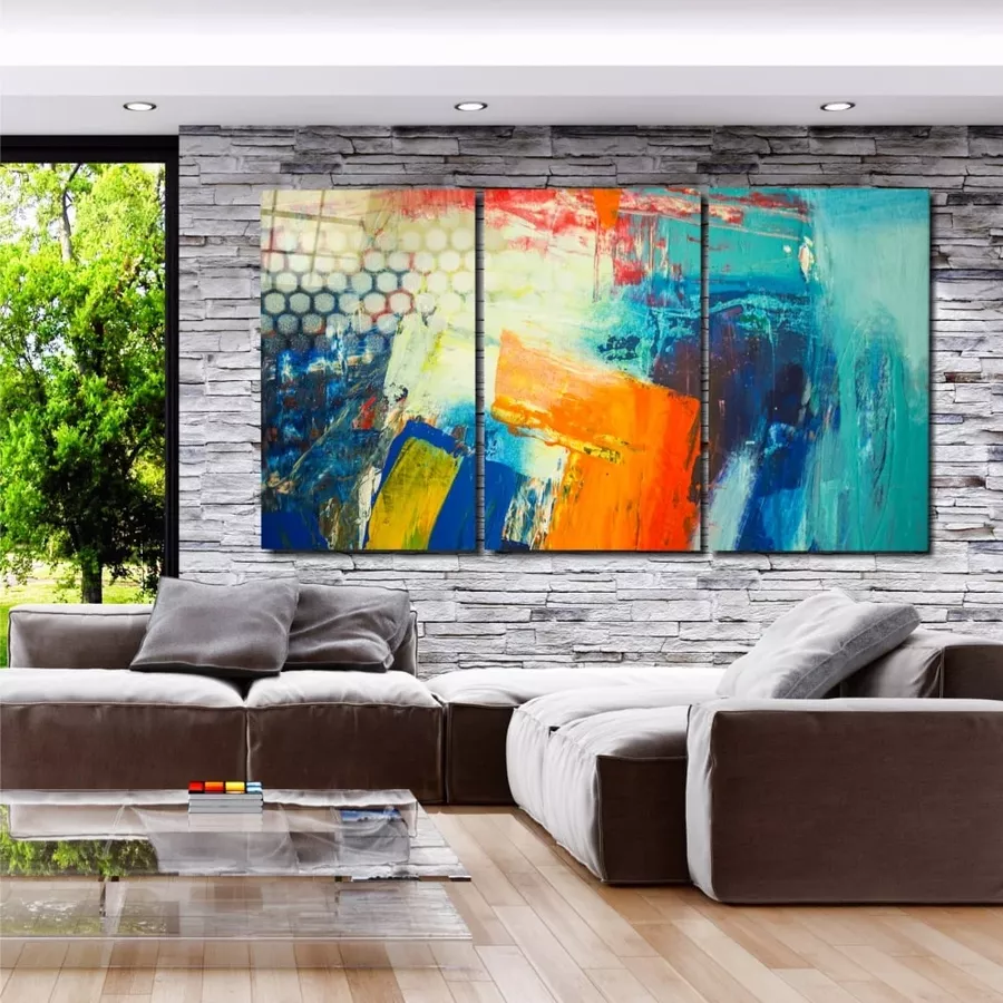 Peinture sur Verre Méga aux Coups de Pinceau Colorés