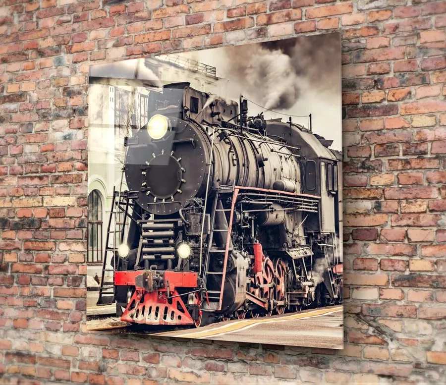 Peinture sur verre de train