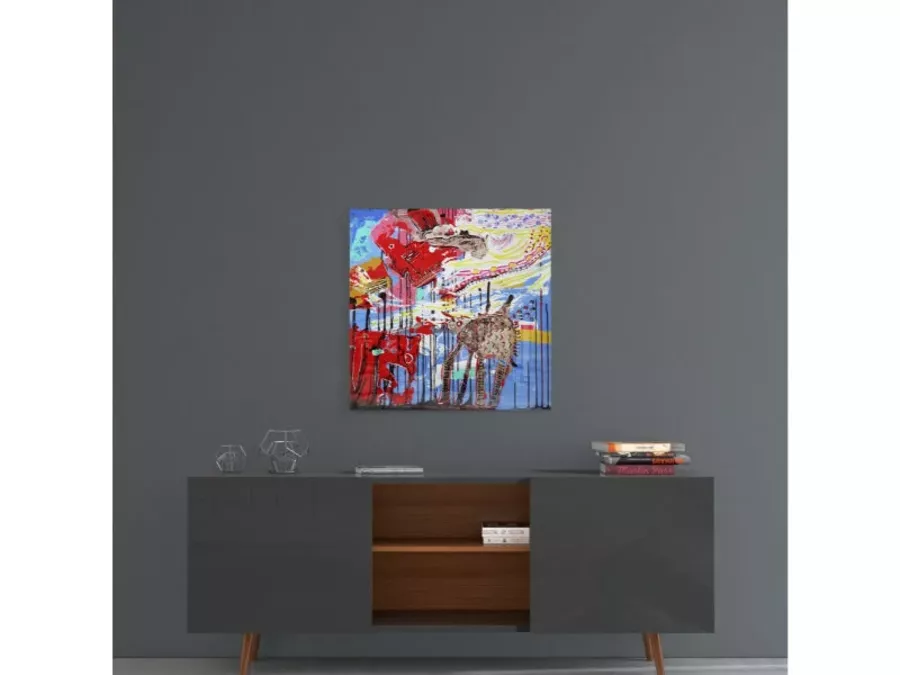 Peinture abstraite sur verre Star Wars