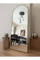 Miroir en pied ovale  cm avec cadre en métal doré et pieds démontables