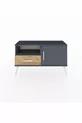 Commode Arges 2 étagères avec 1 tiroir et 1 porte, Anthracite/Anthracite/Pin
