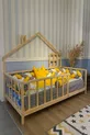 – Lit Montessori Unisexe pour Bébé et Enfant en Bois Naturel
