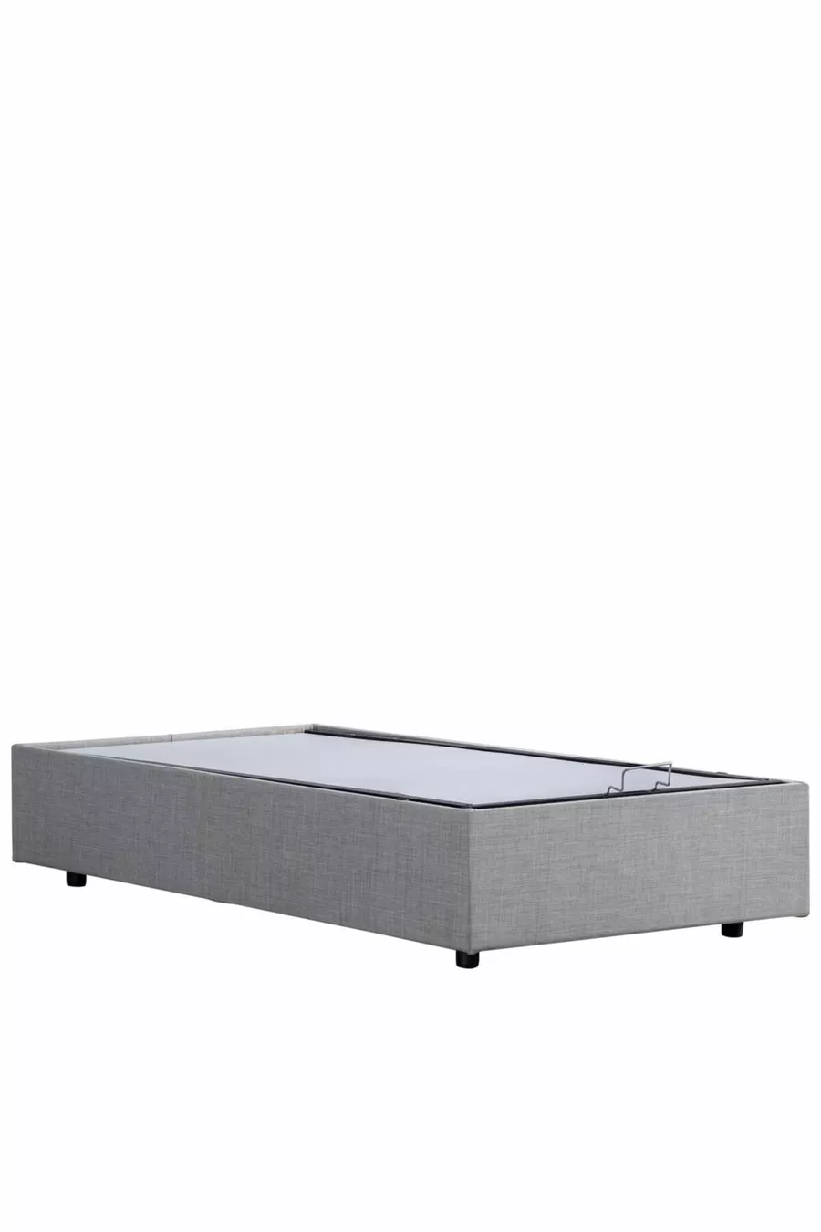 Riga Single MDF Bed Base, Light Gray (Excluding Headboard and Mattress)