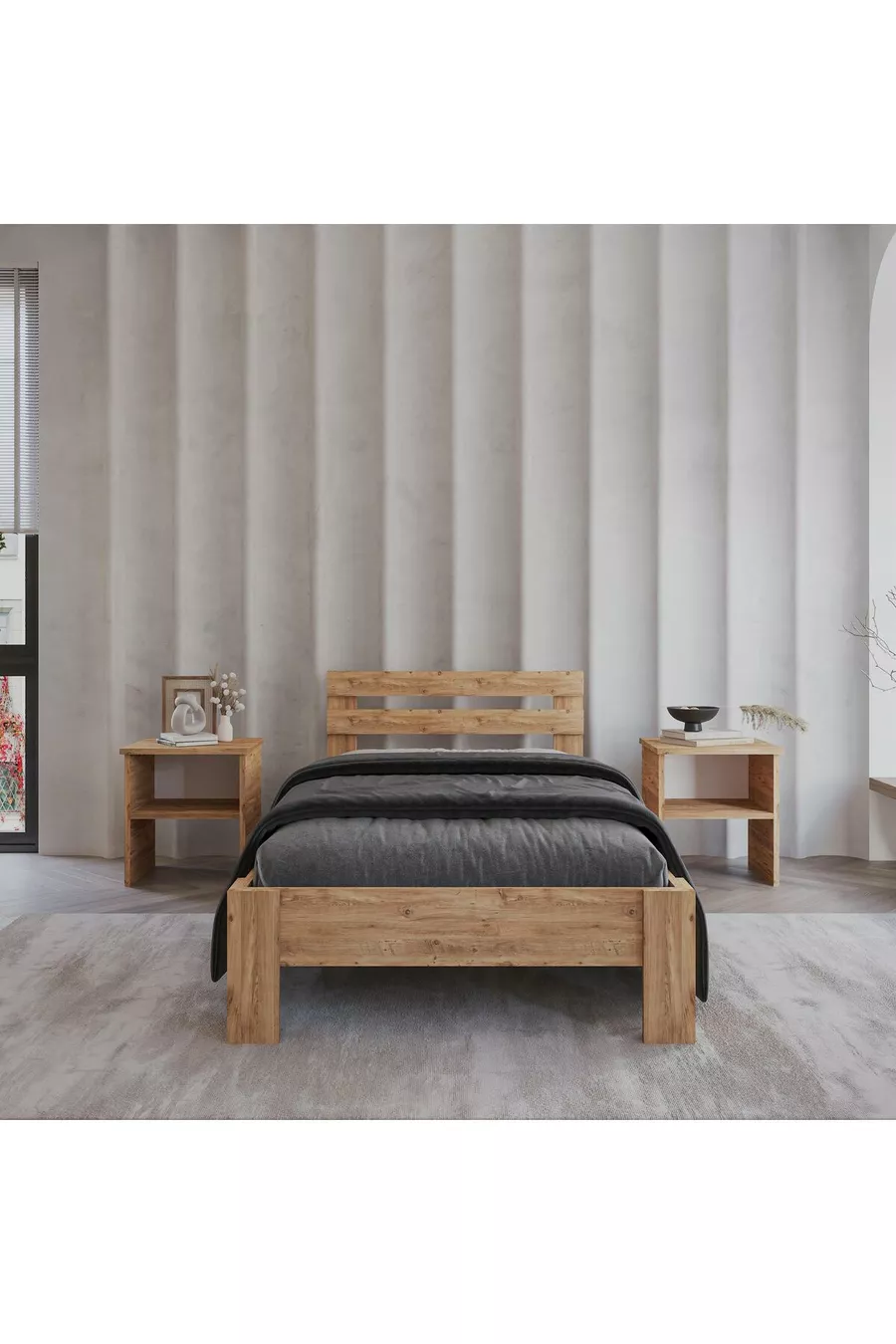 Letto Atlantik Mdf Karyola | Tek Ve Çift Kişilik Yatak Uyumlu, Kolay Kurulum