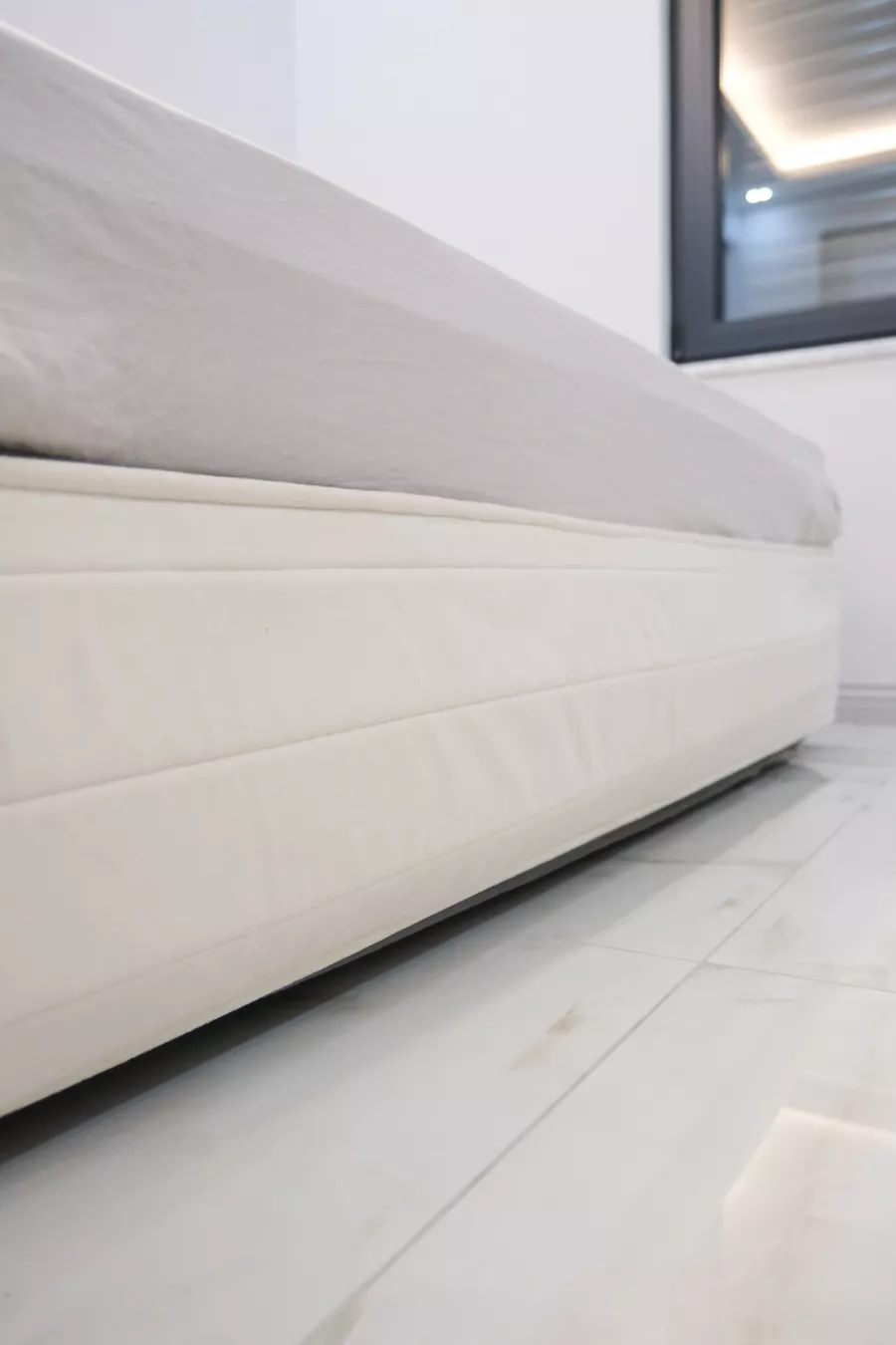 Housse de côté de lit - Tissu matelassé en duvet de poulain