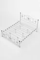 Pero Double Bed Wrought Iron Metal Bed White