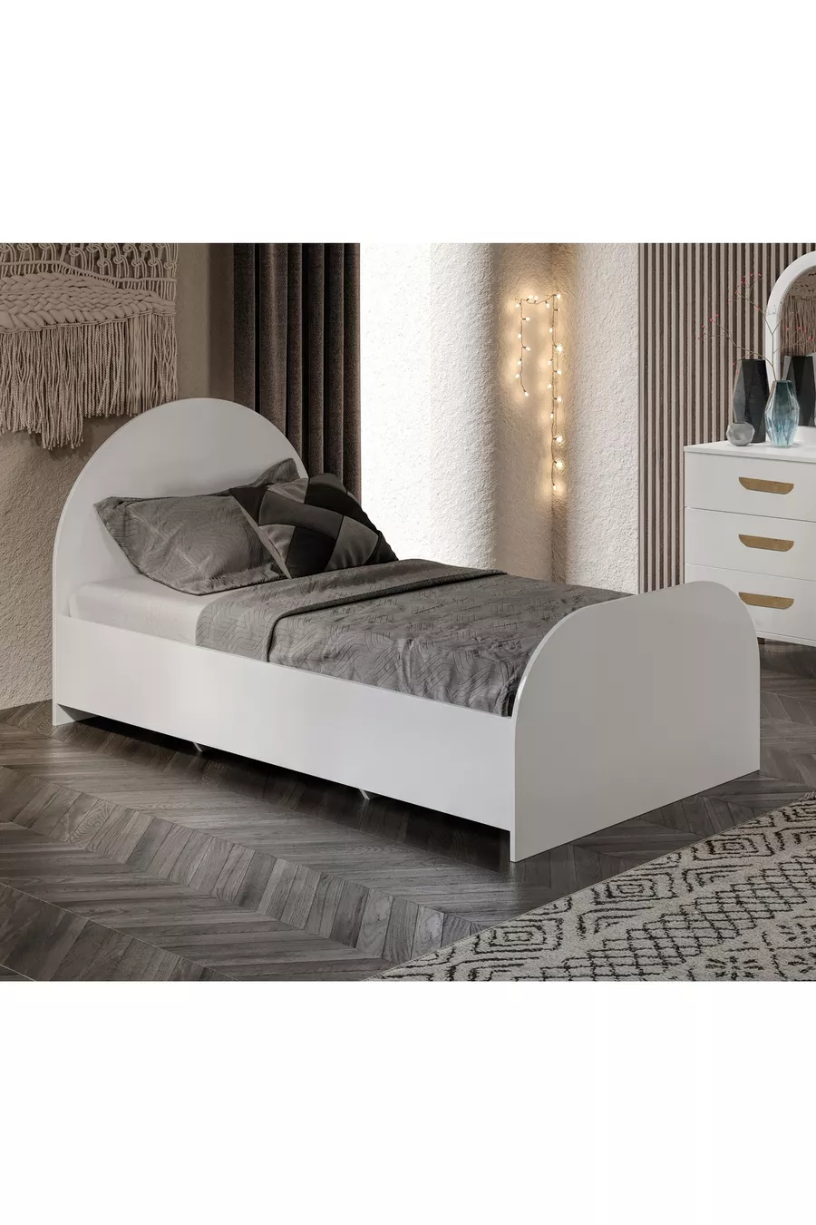 Lucia Karyola Tout en MDF Blanc