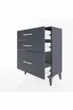 Arges Commode 3 Lades Antraciet-Antraciet
