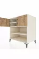 Commode Kronos 3 étagères 2 portes Pierre de Lune-Épicéa