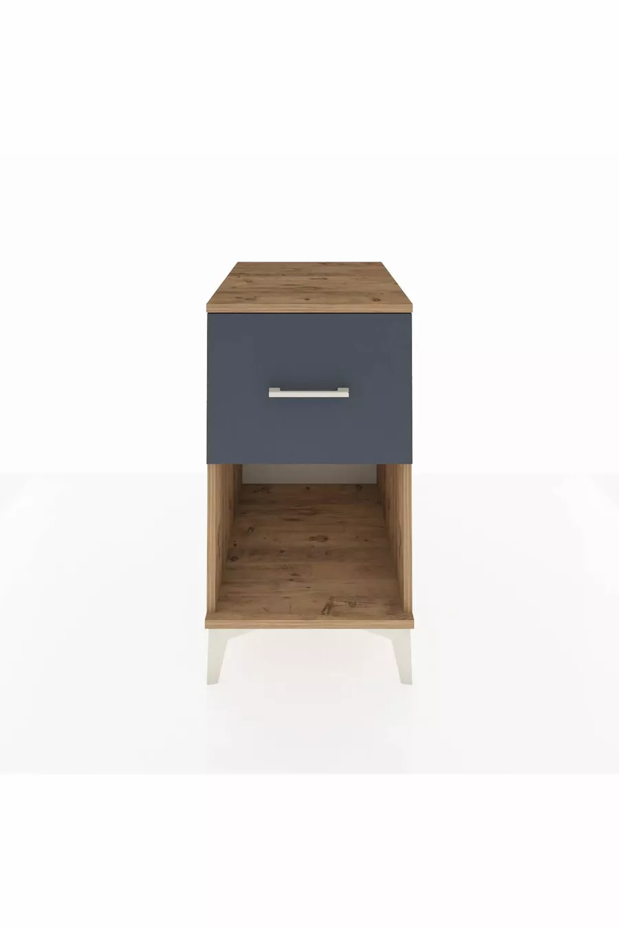 Table de chevet Kronos à un tiroir Pin-Anthracite