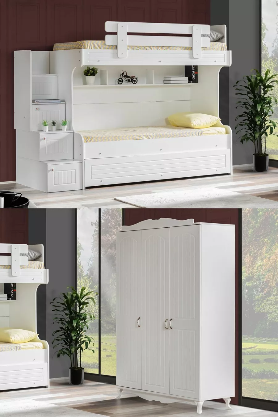 Ranza, Ranza pour bébé avec armoire à 3 portes