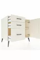 Kronos Dresser with Single Shelf, 3 Drawers, Single Door Moonstone-Moonstone