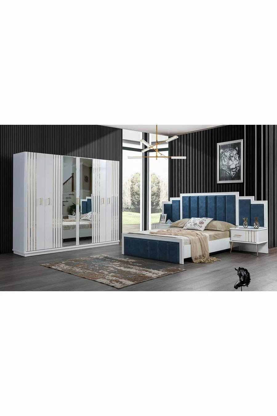 Camera da letto Erva con struttura in MDF