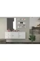 Ensemble de chambre à coucher modulable avec mur, chambre à coucher et dressing, blanc