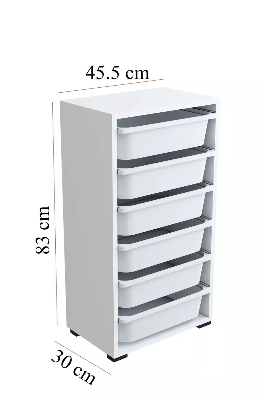 6-Basket Multipurpose Cabinet, Kitchen Cabinet, Children's Toy Cabinet, Toy Organizer