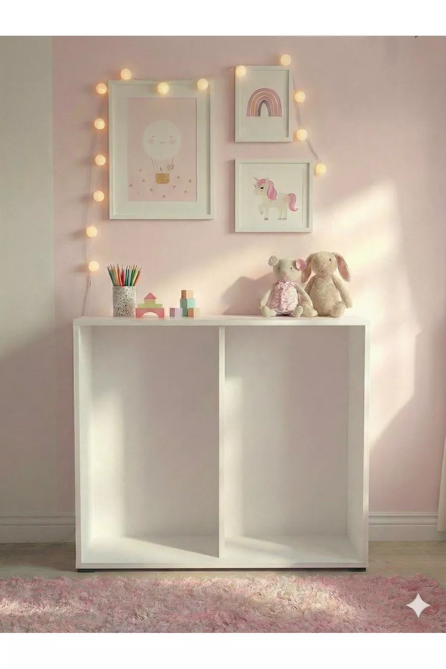 Armoire de Jouets Polyvalente à 6 Tiroirs et Unité de Rangement – Organisateur de Chambre d’Enfant avec ÉTIQUETTE CADEAU