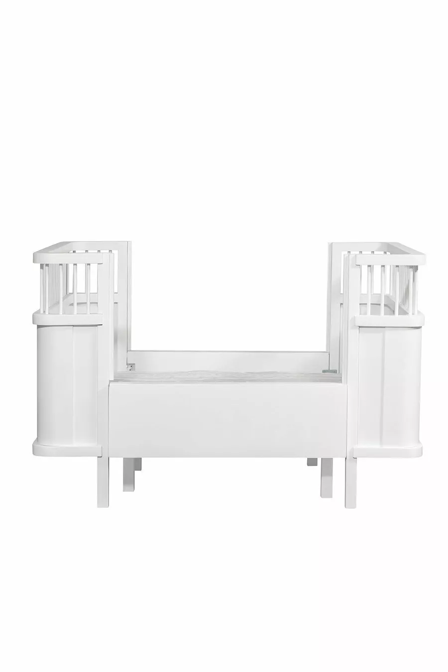 Berceau en MDF, Berceau Trend Grandissant - Blanc 1 Matelas Comfort