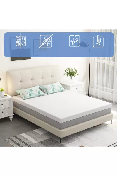 Orthopedic Mattress Protector Mattress Pad & Fitted Mattress Topper 5 cm