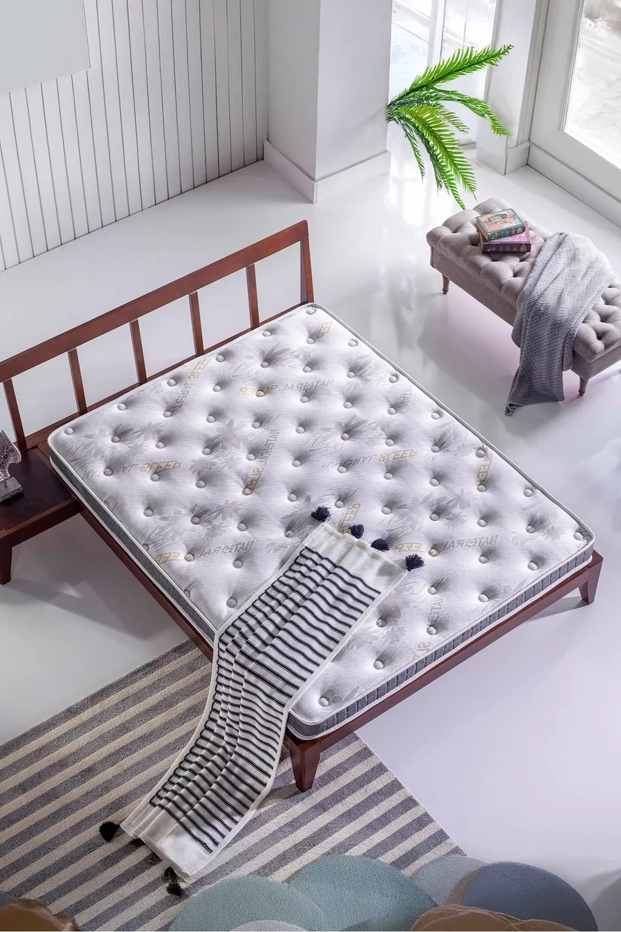 Natural Full Orthopedic Mattress Pad, Mattress Topper, Mattress Pad, Nested Bed / 8 Cm