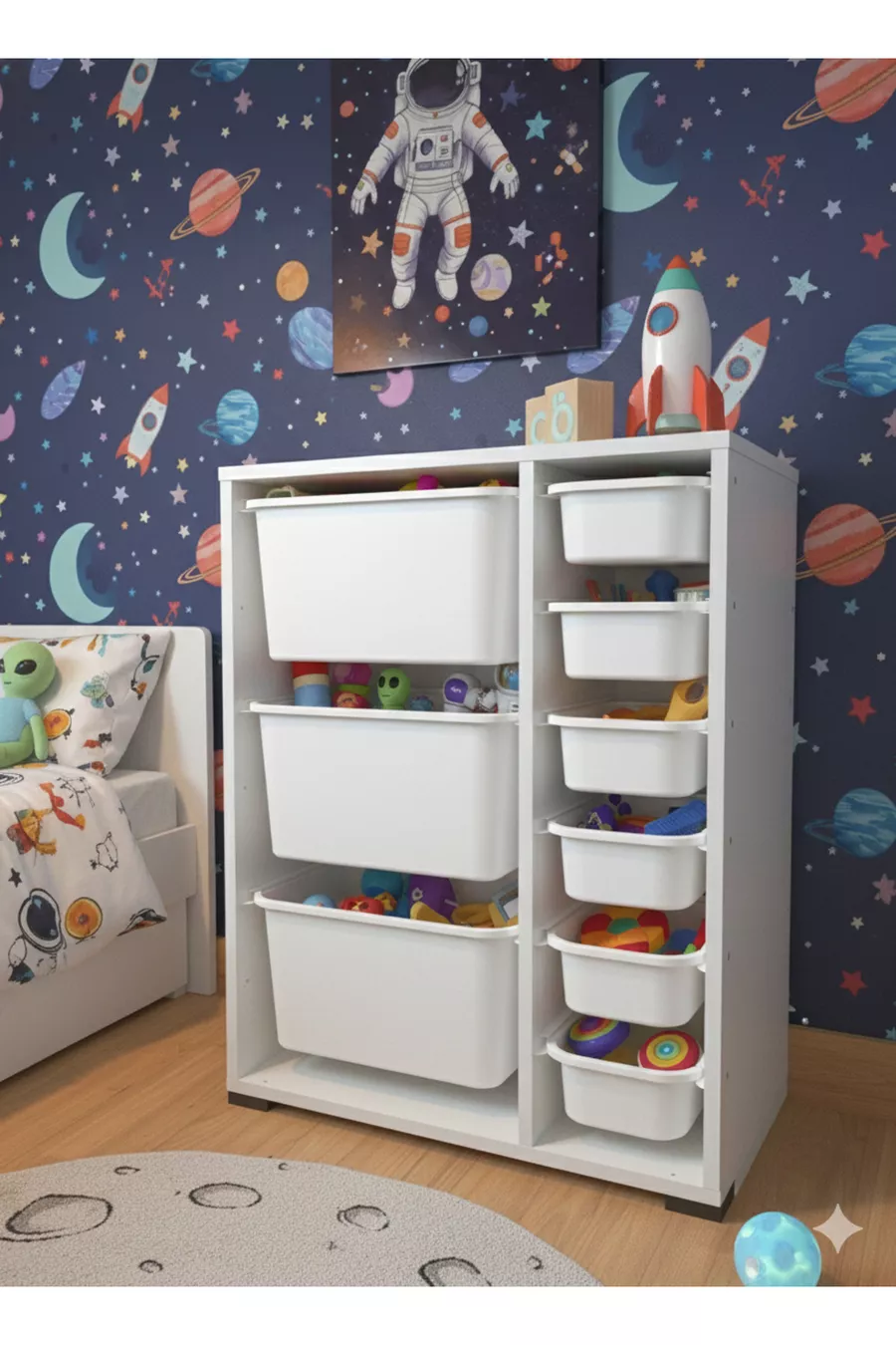 Multifunctionele Speelgoedkast met 9 Lade en Opbergunit – Kinderkamer Organizer MET ETIKETCADEAU