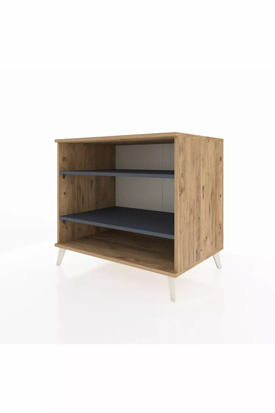 Commode Kronos 2 étagères Pin-Anthracite