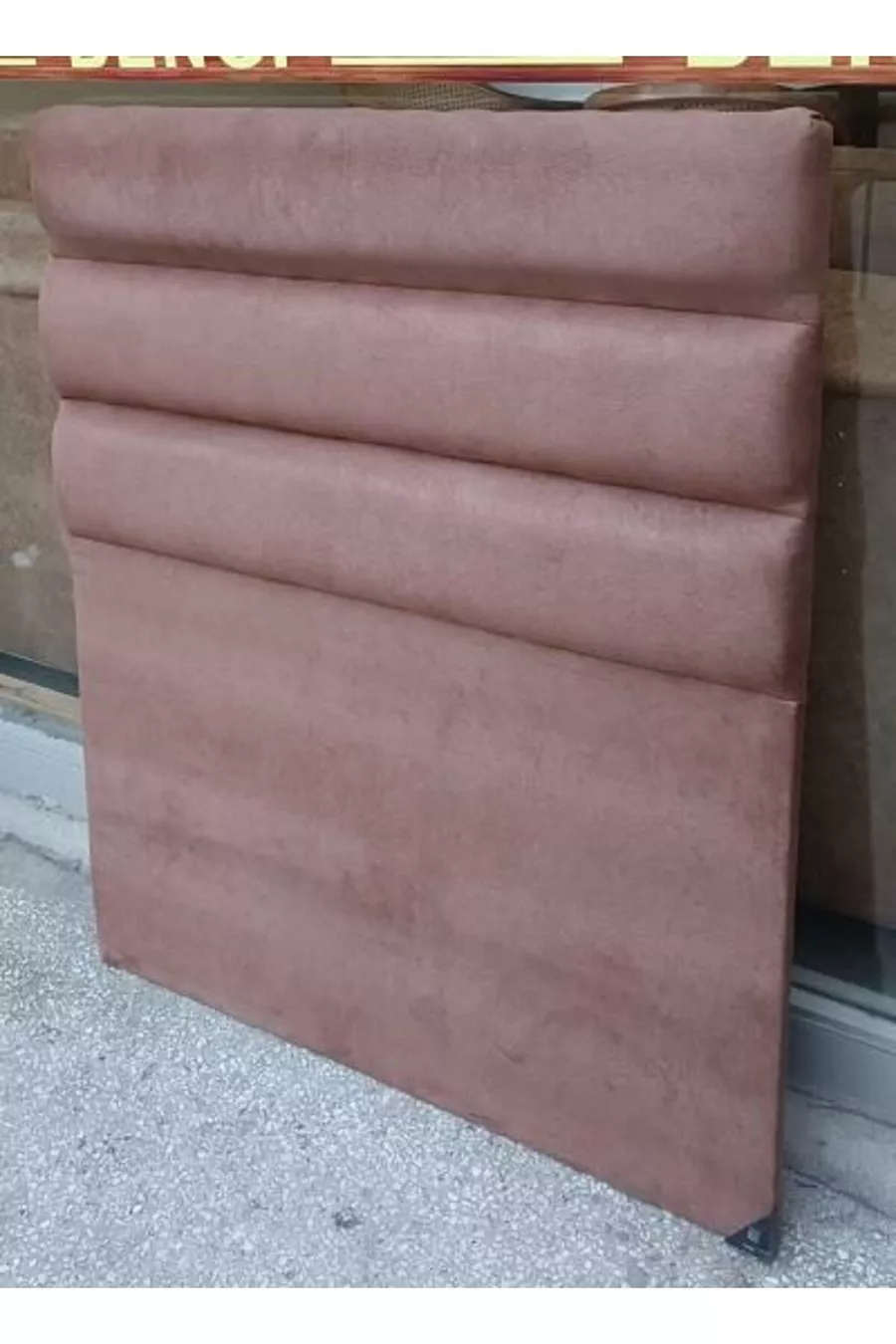 Title DK Single Person Horizontal Slice Model Thai Feather Brown Fabric Handmade