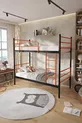 Letto a Castello Trend Compatibile con Materasso Arancione Letto a Castello in Metallo Separabile