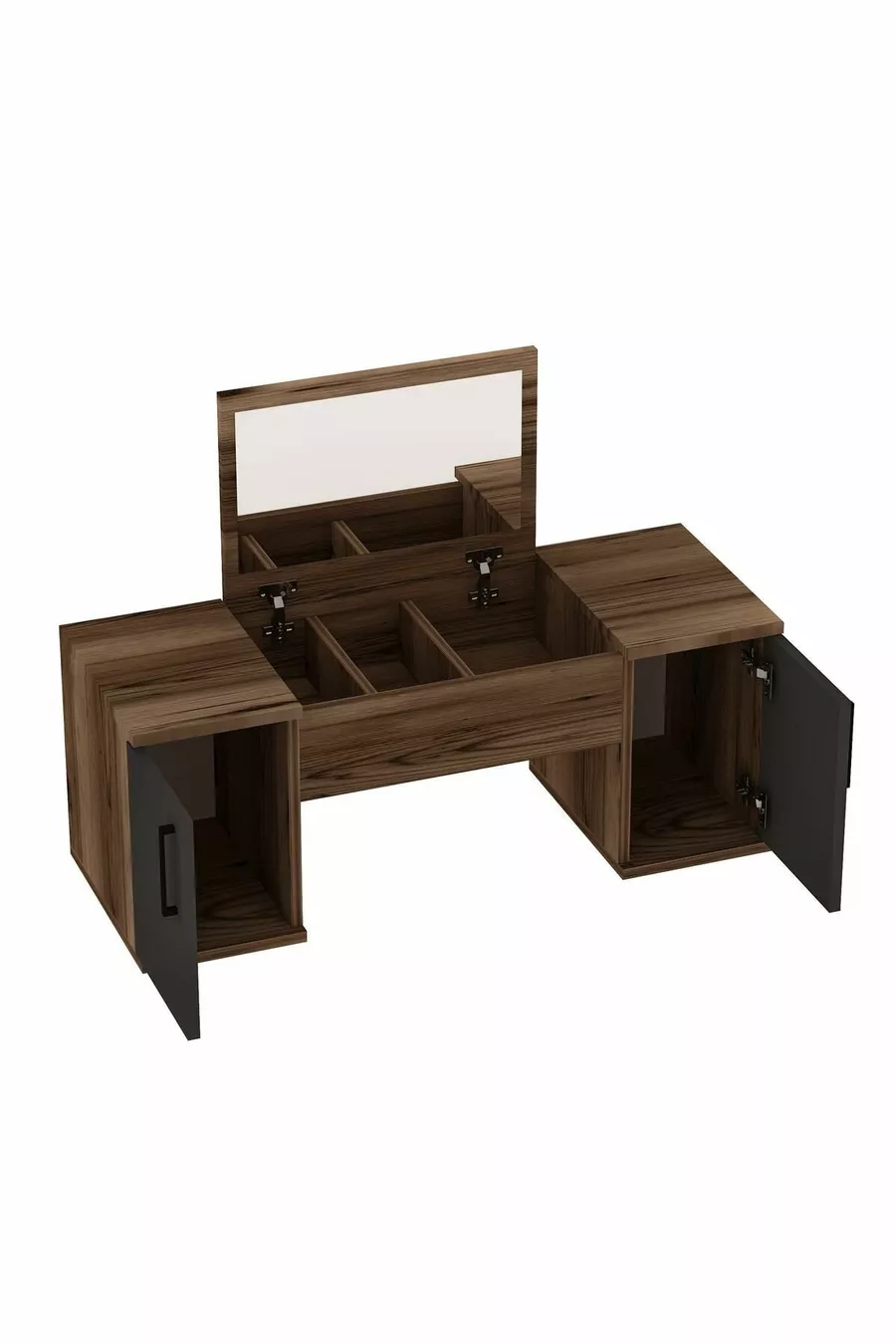 Mercan Makeup Table Wall-Mounted Makeup Table Space-Saving Color Lidya Anthracite