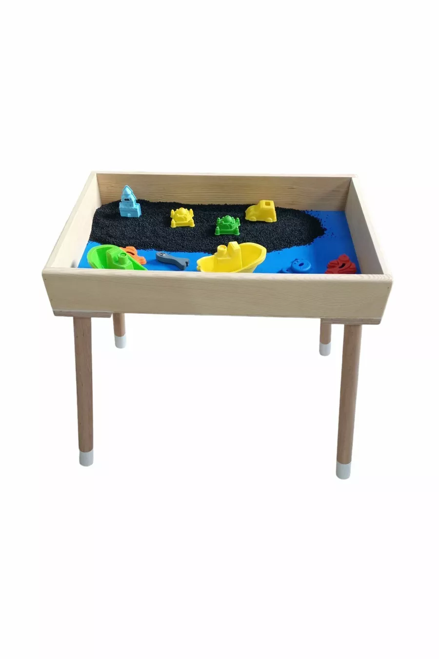 Plateau d'apprentissage Montessori en bois sur pieds, plateau de sable