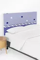 Housse de tête de lit avec sommier pour chambre d'enfant à motif étoiles violettes