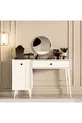 LOVE SPECCHIO (CON GAMBE IN LEGNO) TOILETTE CON CASSETTI E SPORTELLO - CM CON STRUTTURA IN MDF BIANCA