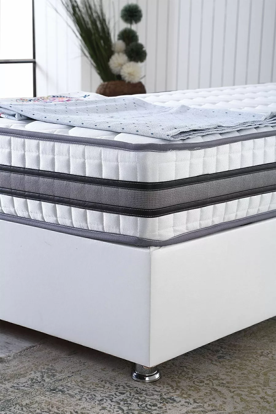 Matelas à ressorts orthopédique complet Nano, disponible en plusieurs tailles, utilisation double face (cm)
