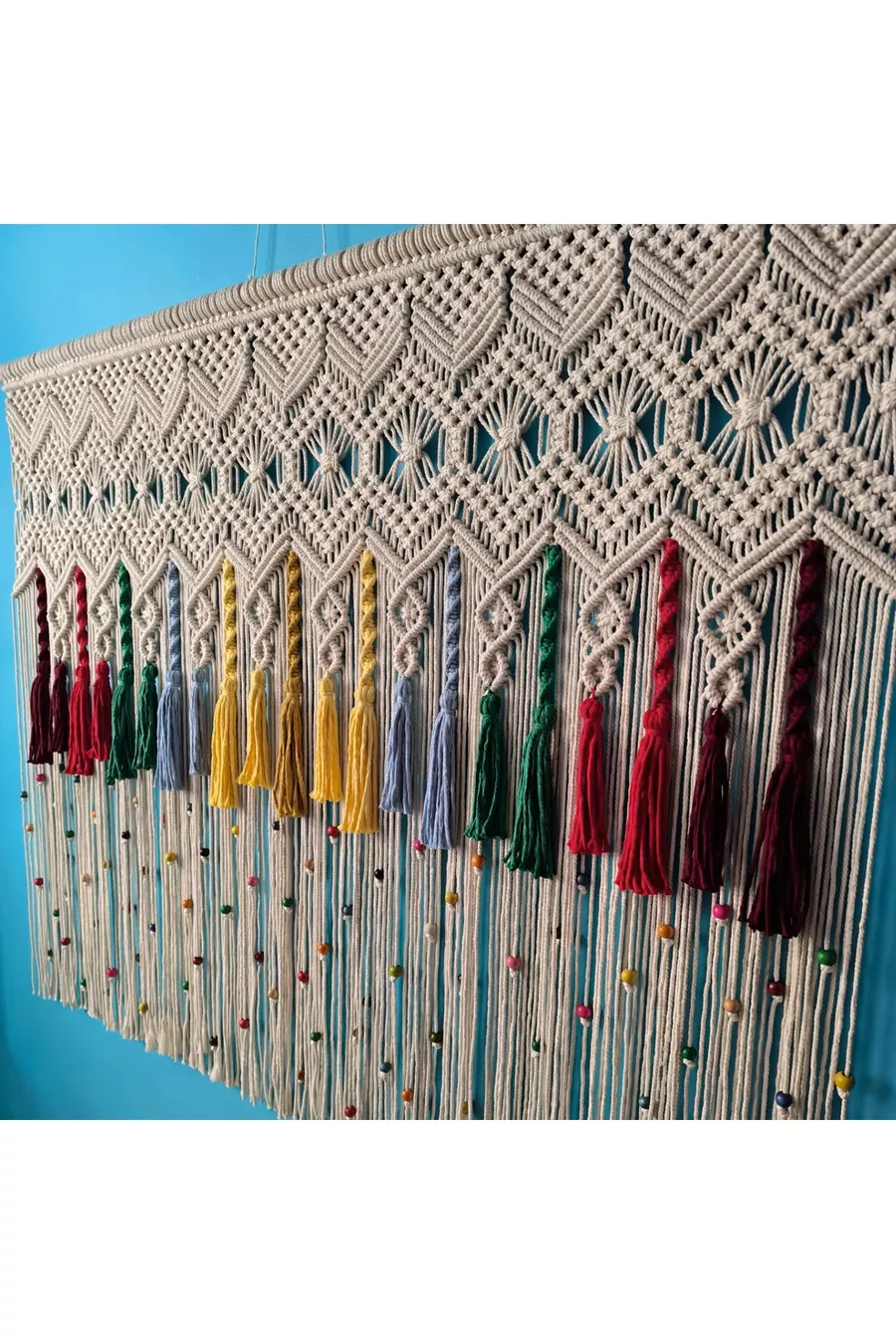 Macramé Bedhoofdbord Veelkleurig