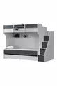 Bunk Bed, Kardem Bunk Bed with Drawer - Anthracite 2 Comfort Mattresses